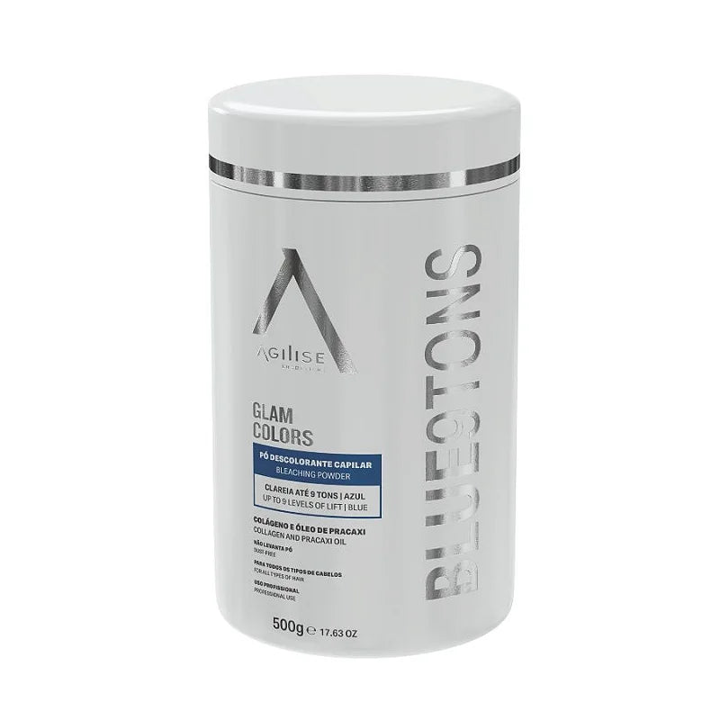 Agilise Professional Glam Colors Blue 9 Tones Hair Dye - 500ml / 16.9 Fl Oz Semi-Permanent Hair Color for Vibrant Looks - Perfect for DIY Hair Coloring, Salon Styling, and Creative Hair Art