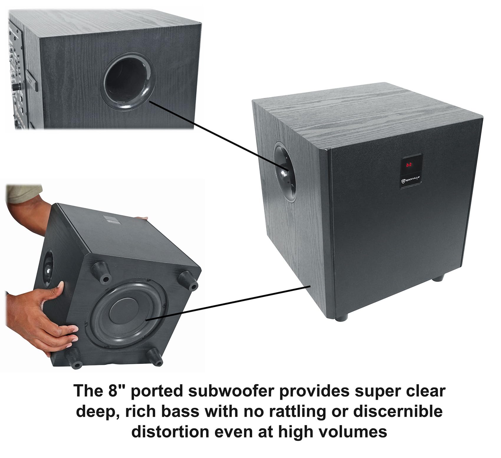 Rockville HTS820 1500W 5.1 Channel Home Theater System with 8