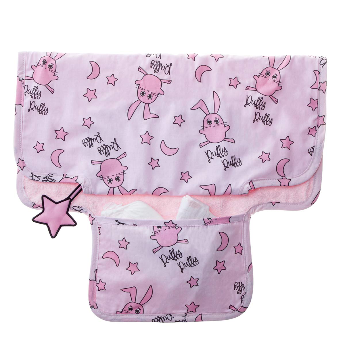 **Milk&Moo Waterproof Portable Baby Changing Pad - Ultra Soft Foldable Diaper Mat for Nursery, Travel & On-the-Go - Lightweight Design for Baby Changing Station (Pink)**    *(Perfect for diaper changes at home, in the car, or while traveling – keeps baby comfortable and mess-free!)*