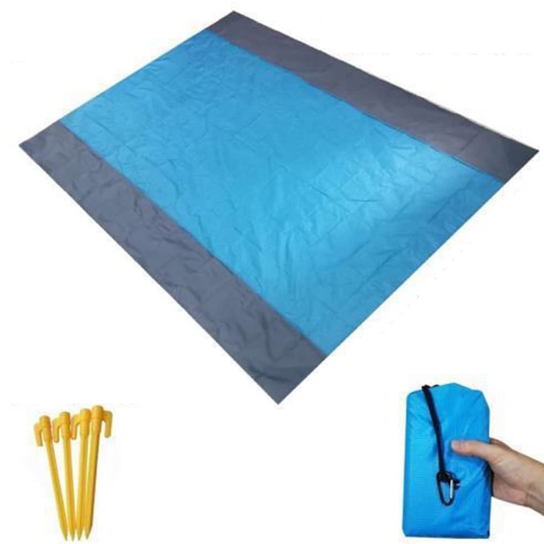 **Sandproof & Waterproof Beach Blanket - Oversized Quick-Dry Picnic Mat for Outdoor Travel, Camping, Hiking - Perfect for Beach, Park, and Backyard Relaxation**