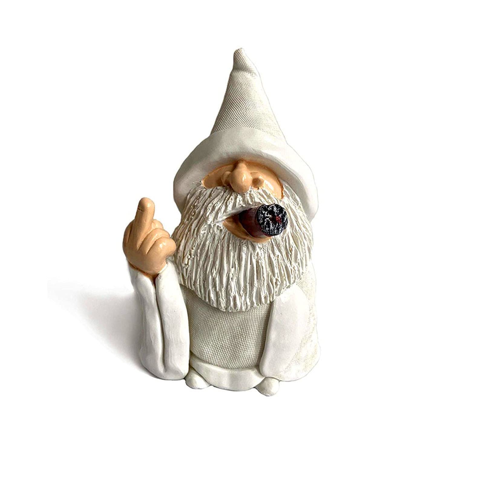 Smoking Wizard Big Tongue Gnome Statue - Funny Outdoor Garden Decor for Lawn, Yard & Indoor Use - Whimsical Lawn Ornament & Unique Home Decoration - Perfect for Halloween, Christmas & Themed Parties