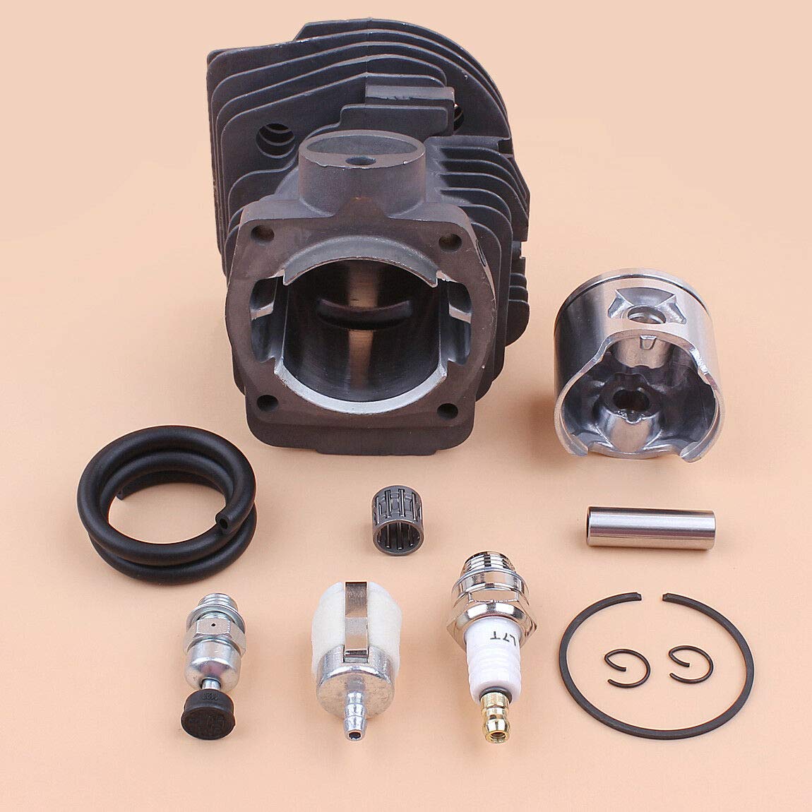 Jonsered 2149 Turbo 2150 2152 Chainsaw 44mm Cylinder Kit Replacement Parts - 49.4Cc Engine Repair Kit for Professional Wood Cutting & Forestry Work