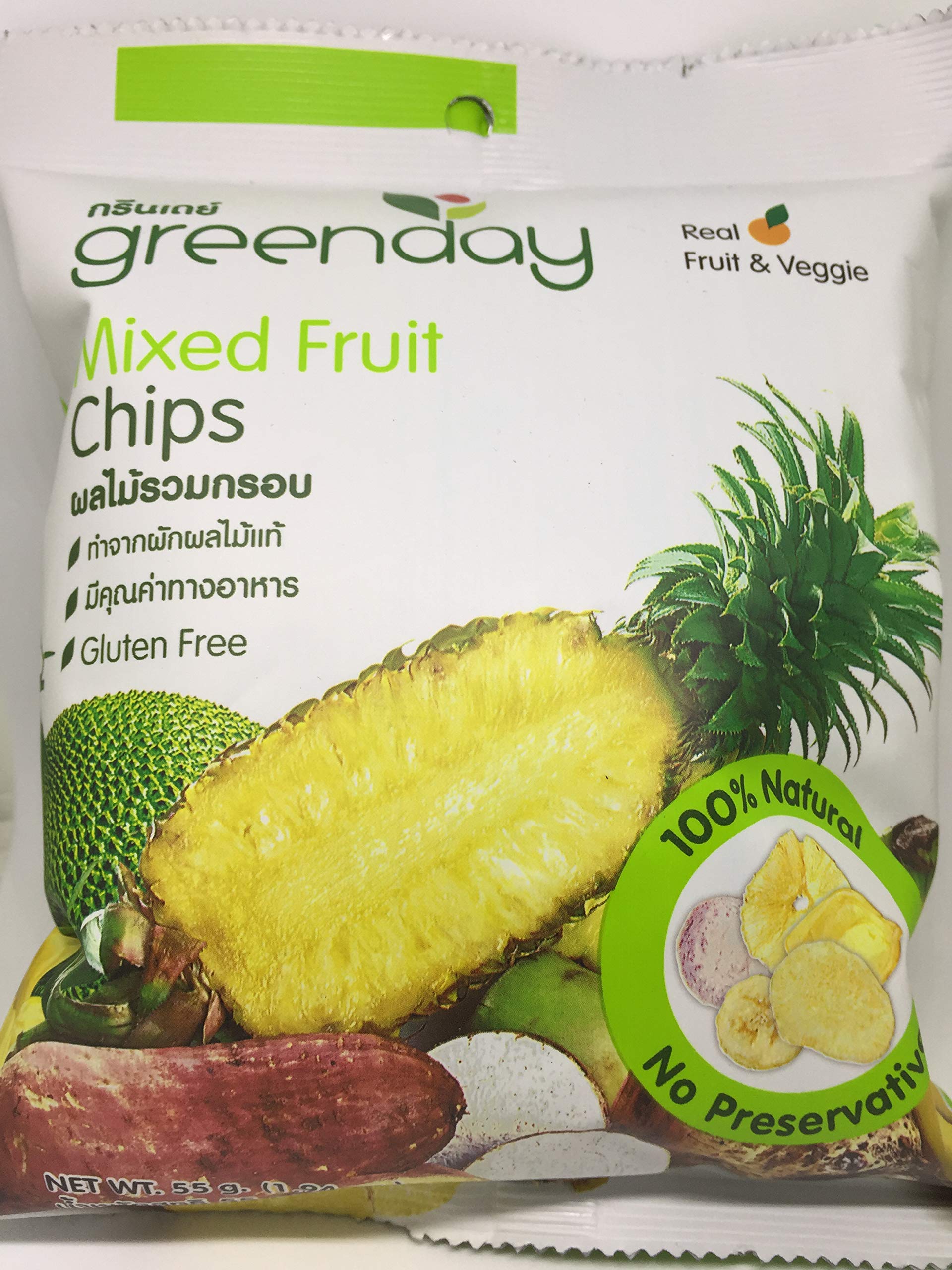 Healthy Mixed Fruit Chips Snack - 55g | Dried Apple, Banana & Mango | Vegan, Gluten-Free | Perfect for Lunchboxes, Hiking & Office Snacks