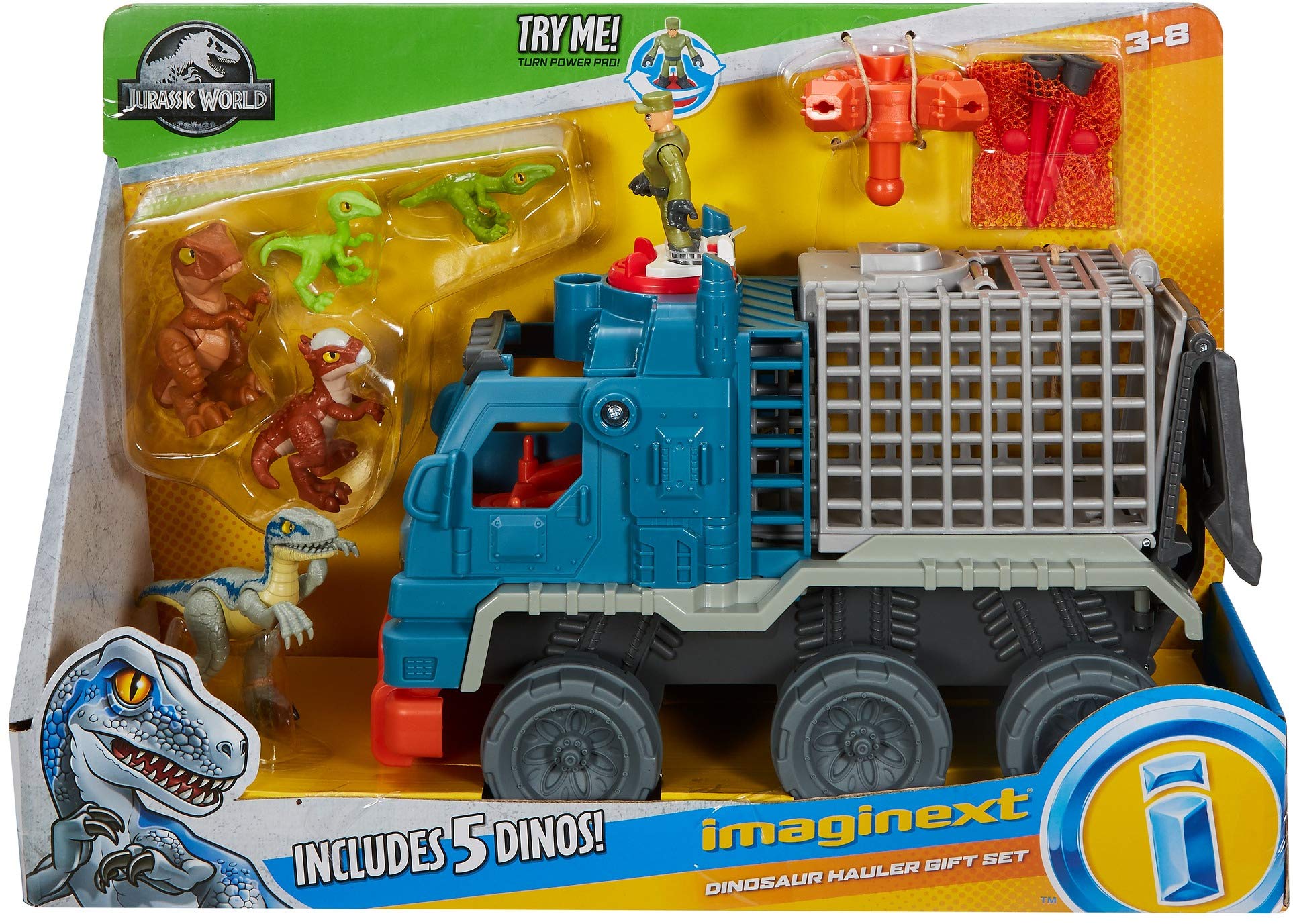 Fisher-Price Imaginext Jurassic World Dinosaur Hauler Toy Truck with 2 Action Figures - STEM Learning Dinosaur Playset for Kids Ages 3+ | Perfect for Birthday Gifts & Pretend Play Adventures