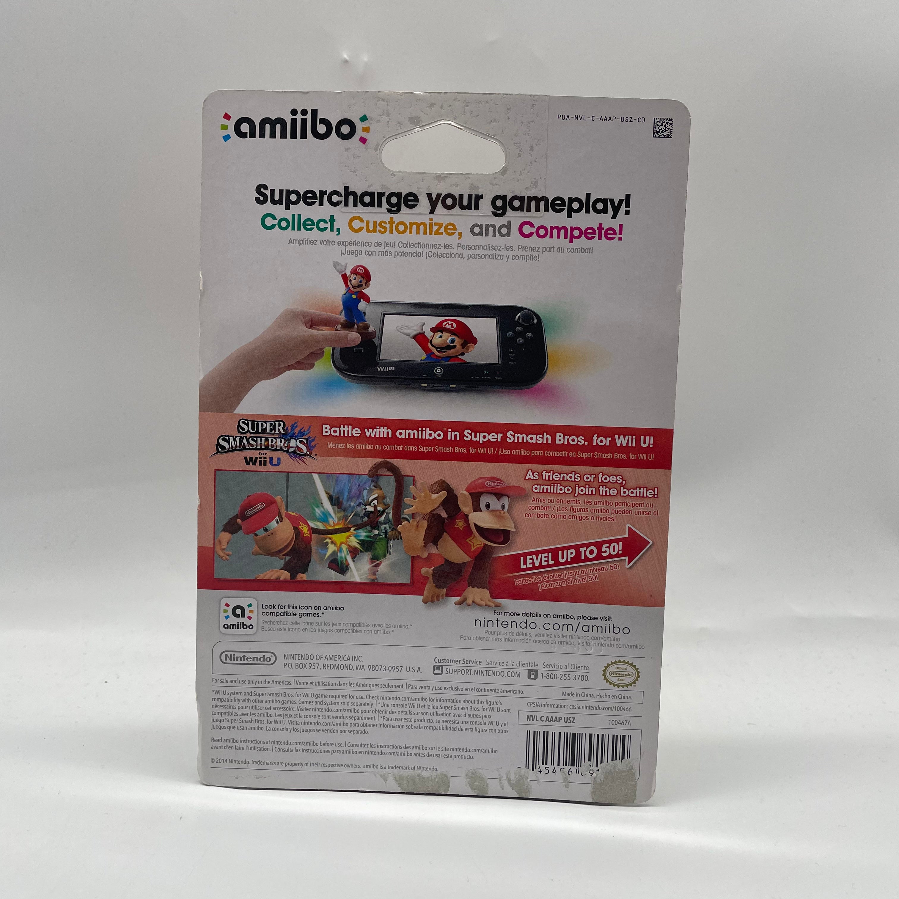 Diddy Kong Super Smash Bros Amiibo Figure - Nintendo Switch & Wii U Compatible Collectible for Gaming Fans - Perfect for Tournaments, Display & Gift Giving