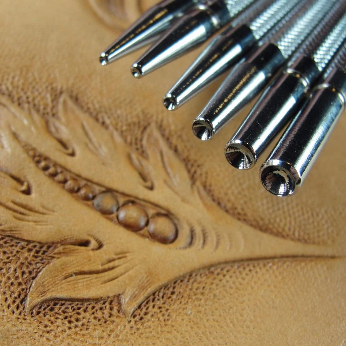 Japan Leather Stamping Tools - 6pc Pro Carvers for Leather Craft & DIY