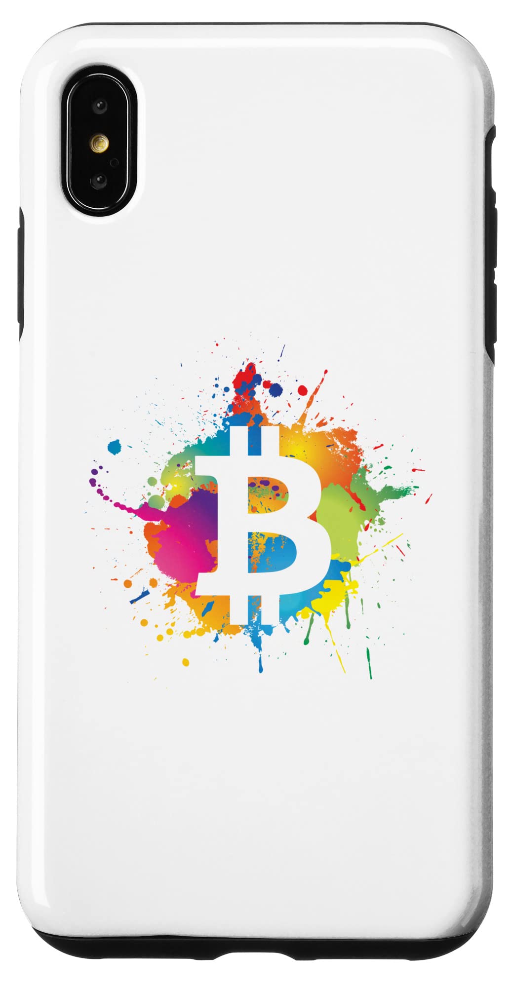 iPhone XS Max Case - Colorful Bitcoin Design - Durable Protective Cover for Everyday Use, Travel & Work