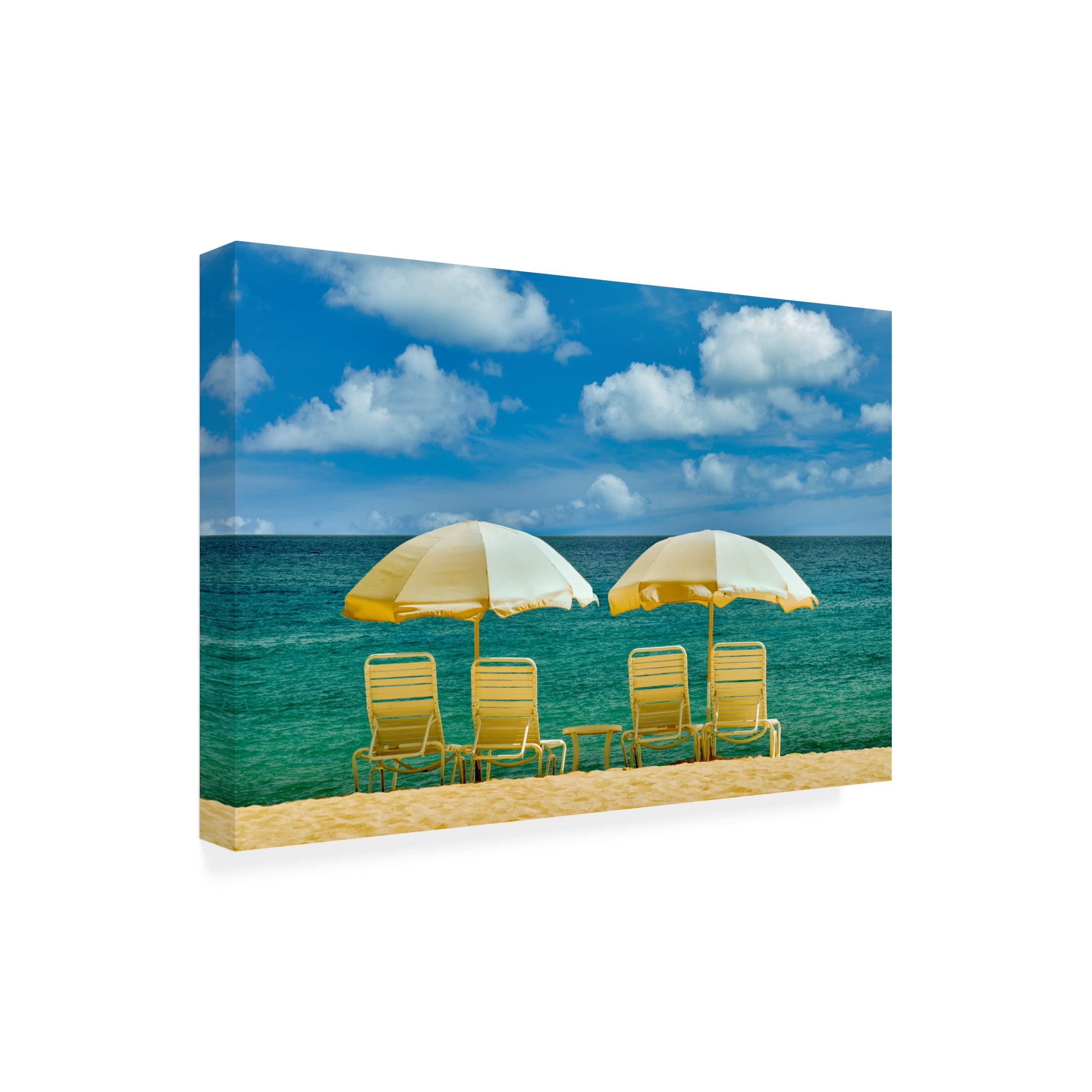 Dennis Frates 'Beach Chair 9' Canvas Wall Art Print - Coastal Decor for Living Room, Bedroom & Office - High Quality Trademark Fine Art
