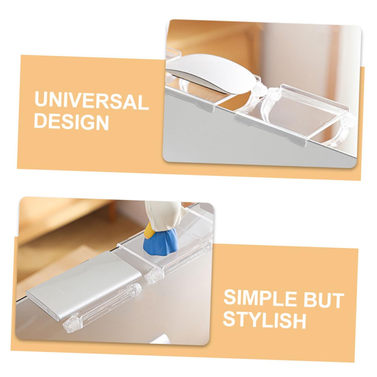 Hohopeti DVD Shelf Router Stand - Compact and Practical Storage Shelf for TV Monitor Tops, DVDs, Gaming Consoles & Home Theater Accessories - Perfect for Living Room, Bedroom or Office Organization