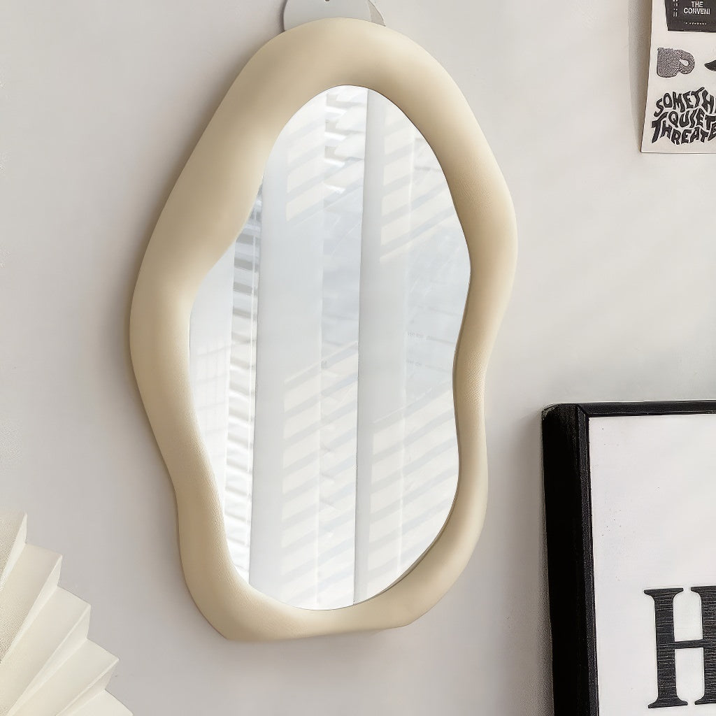 Stylish Irregular Blob Makeup Mirror - LED Vanity Mirror with Touch Control for Home & Salon Use - Perfect for Makeup Application, Skincare Routine, and Hair Styling