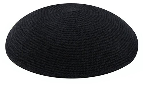 Handmade Crochet Yarmulke Kippah - Premium Black Jewish Skullcap for Men & Boys - Perfect for Synagogue, Weddings & Daily Wear