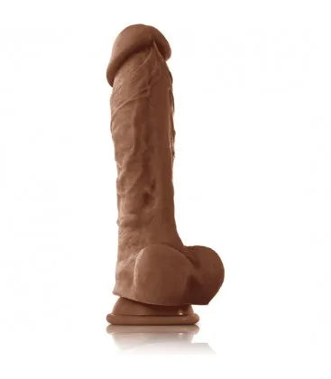 20cm Realistic Brown Dildo for Adults - Soft & Flexible Silicone Sex Toy for Solo Play & Couples Pleasure