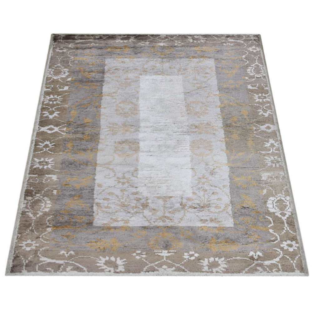 Hand Knotted Hypnotic Design Area Rug - Boho Chic Home Decor for Living Room, Bedroom & Office