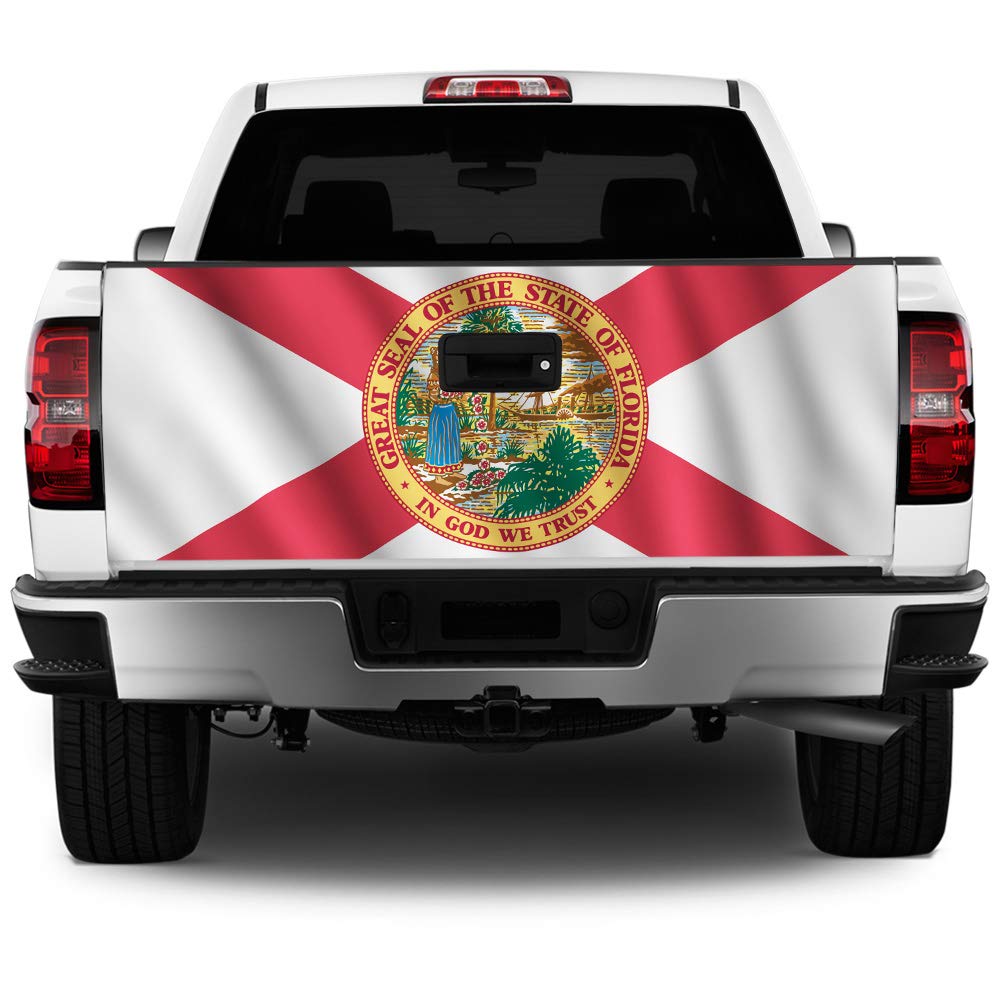 3M Professional Grade Truck Tailgate Wrap - Florida Flag HD Decal Graphic | Universal Fit for Full Size Trucks | Weatherproof & Car Wash Safe | Made in USA | Perfect for Car Shows, Tailgating & Patriotic Display