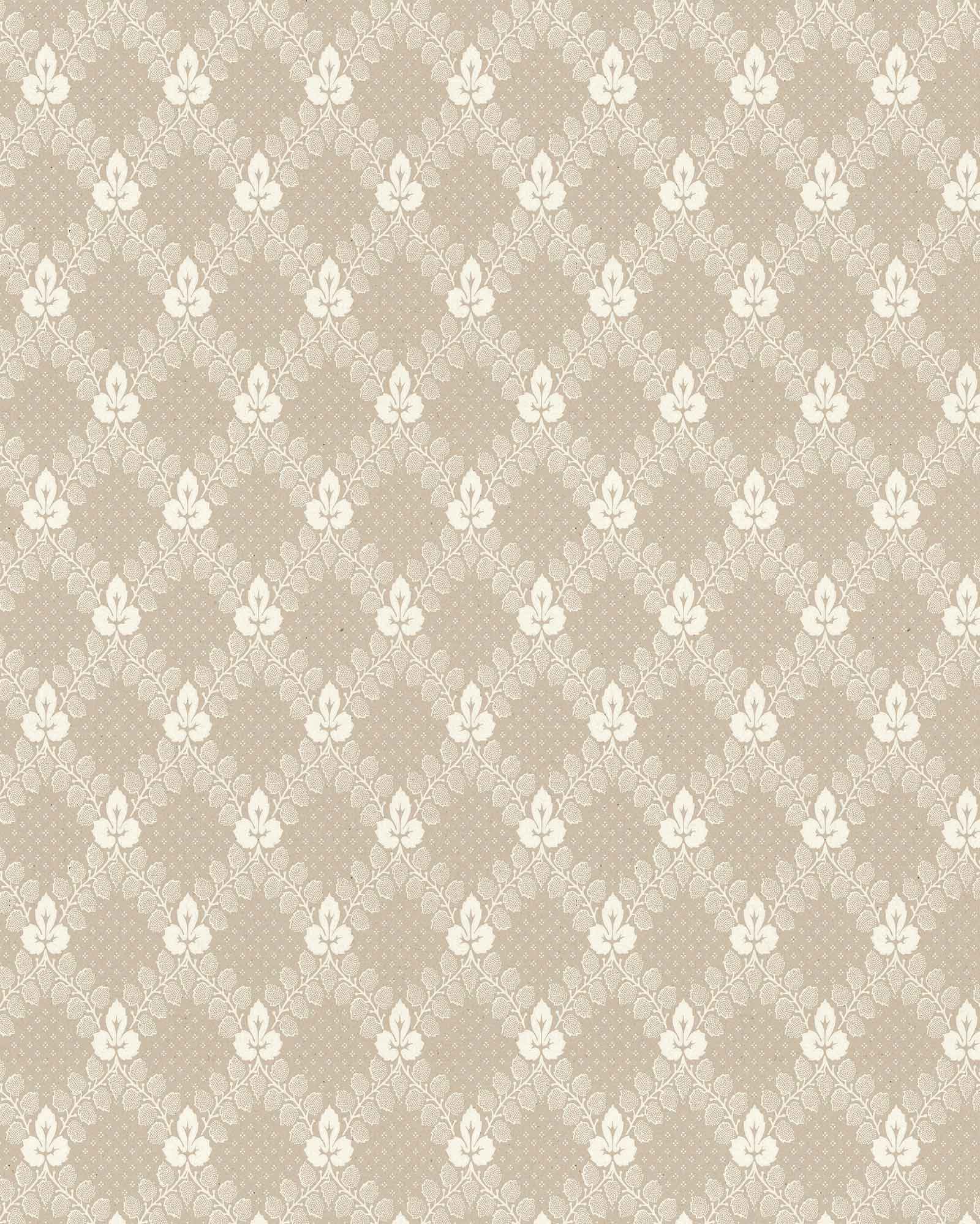 Lim & Handtryck Wallpaper Gudmundstjärn Branch/White - Premium Scandinavian Floral Wallpaper for Living Room & Bedroom Decor