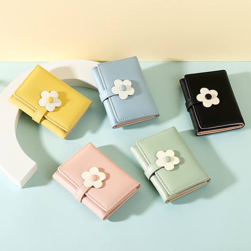 MEISEE Tri-Fold Floral Wallet for Women & Girls - Stylish Cash, Card Holder with ID Window & Coin Purse | Perfect for Everyday Use, School, Work & Travel