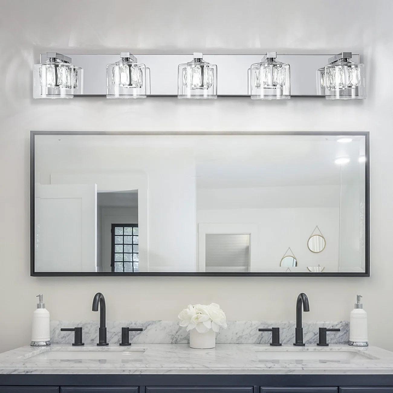 Kolt Modern 5-Light Bathroom Vanity Lighting Fixture - Elegant LED Vanity Light for Bathroom Mirror, Perfect for Modern Home Decor & Spa-Like Ambience