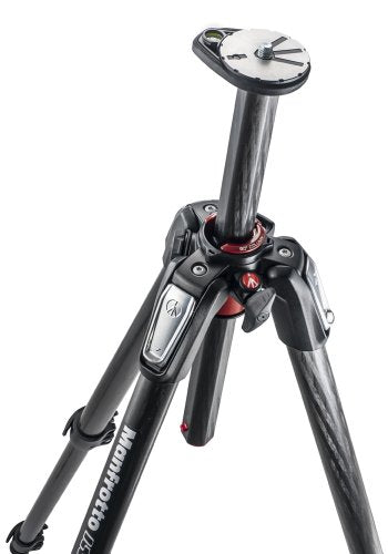Manfrotto 055 3-Section Aluminum Tripod with 90° Center Column - Professional Camera Tripod for DSLR, Video & Photography - Perfect for Outdoor, Studio & Travel Use