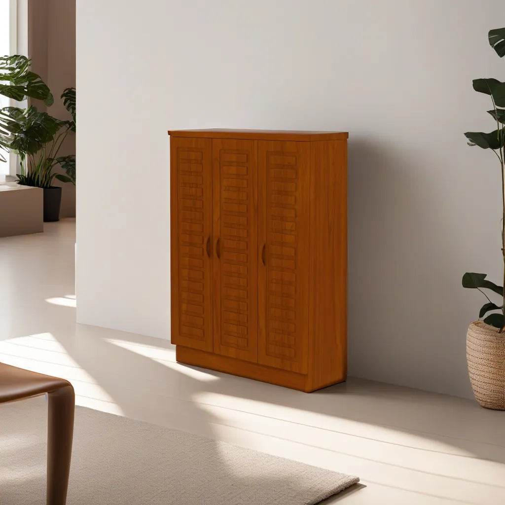 Iota 3 Door Shoe Cabinet - Space Saving Entryway Storage Organizer for Shoes, Boots & Accessories | Perfect for Hallway, Closet & Mudroom Organization