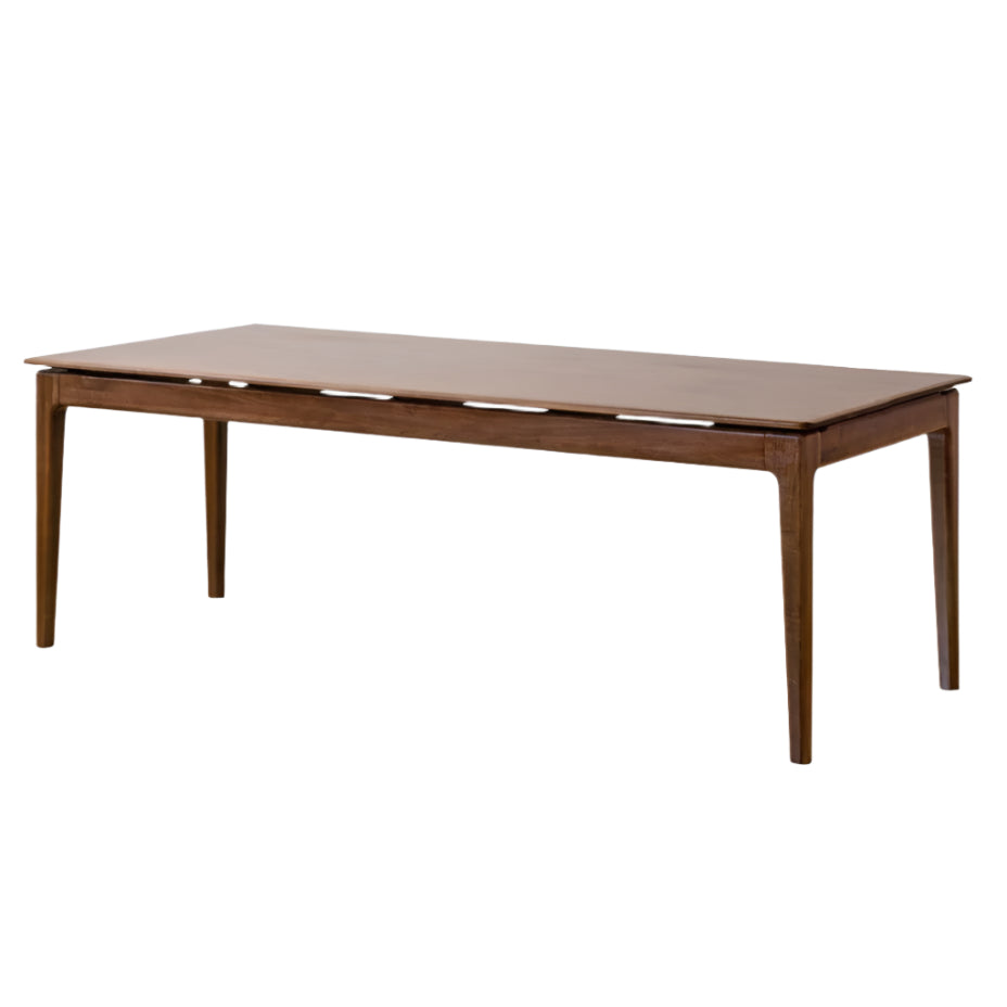 Solid Black Walnut Wood Rectangular Dining Table - 8 Seater Long Farmhouse Table for Dining Room & Kitchen | Rustic Home Decor & Entertaining Furniture