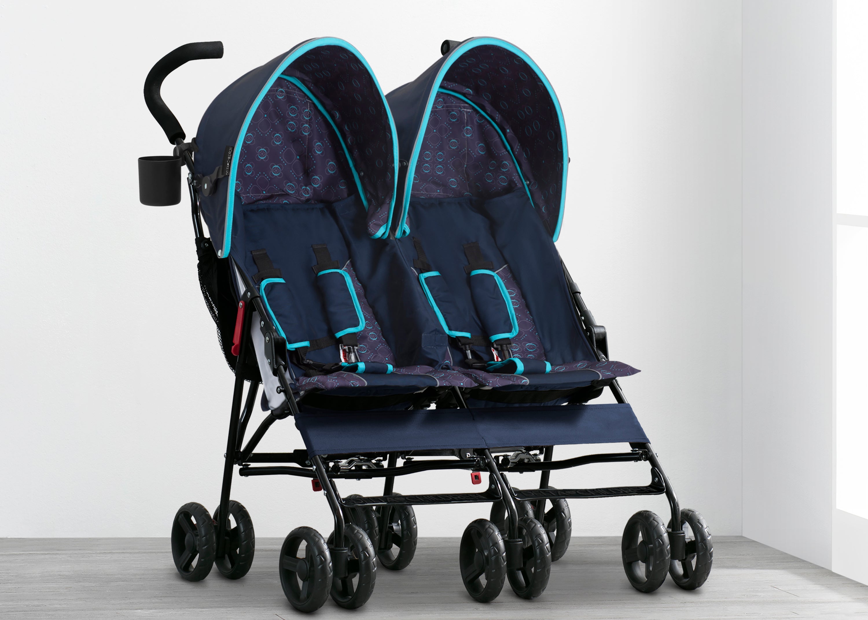 LX Side by Side Double Stroller for Twins - Lightweight & Compact Design - Perfect for Shopping, Travel, and Outdoor Adventures with Two Kids