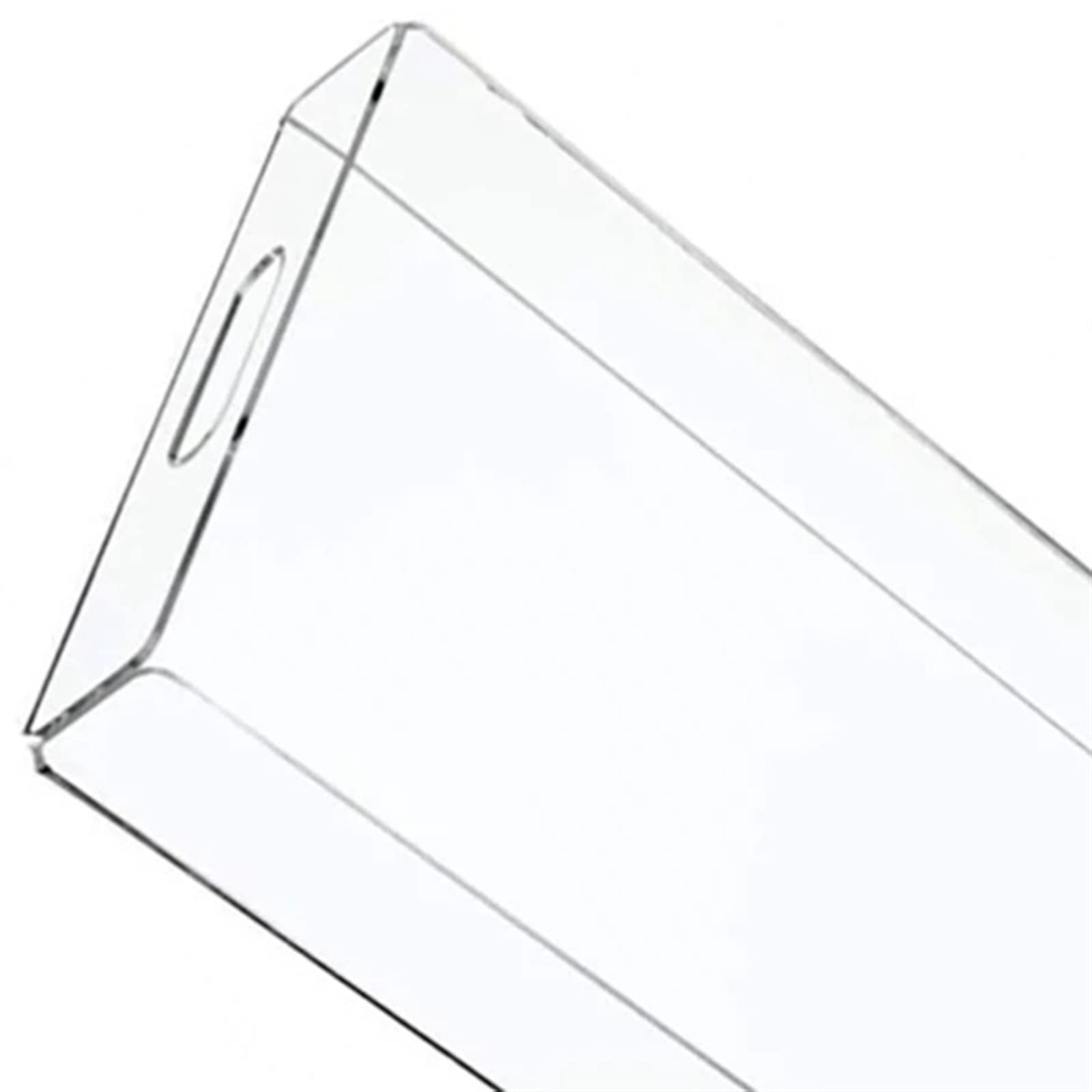 Clear Acrylic Serving Tray - Multipurpose Snack Plate & Storage Organizer for Bathroom Towels, Jewelry, Office Supplies - Perfect for Home, Kitchen, Office Use (Transparent)