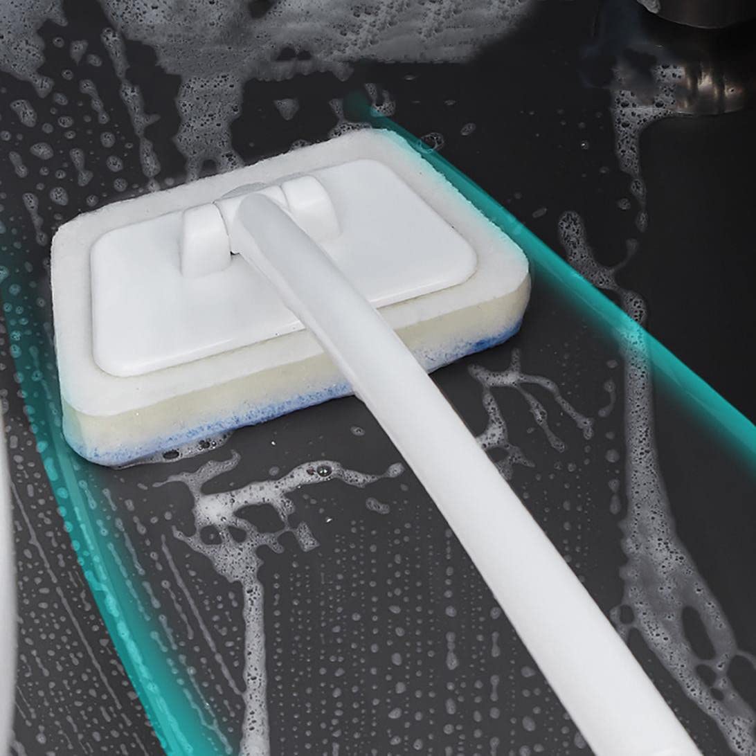 **Long Handle Scrub Brush for Bathroom Cleaning - 3-in-1 Multi-Functional Tile, Tub & Shower Cleaner with Removable Head - Perfect for Bathtub, Wall & Floor (2-Pack)**    *(Ideal for deep cleaning showers, bathtubs, tile walls, and bathroom floors – removes tough soap scum, grime, and mildew effortlessly!)*