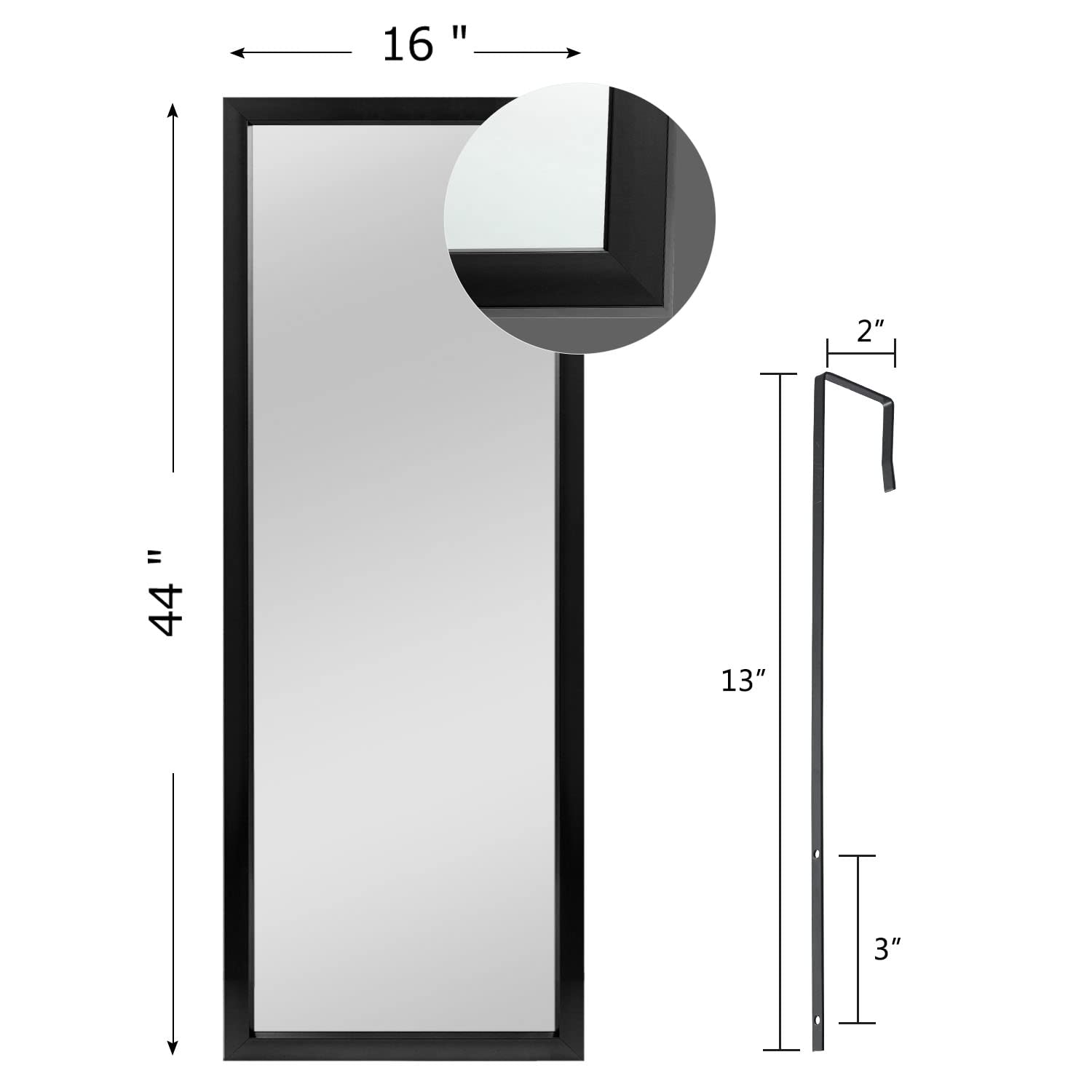 Over The Door Full Length Mirror - 43