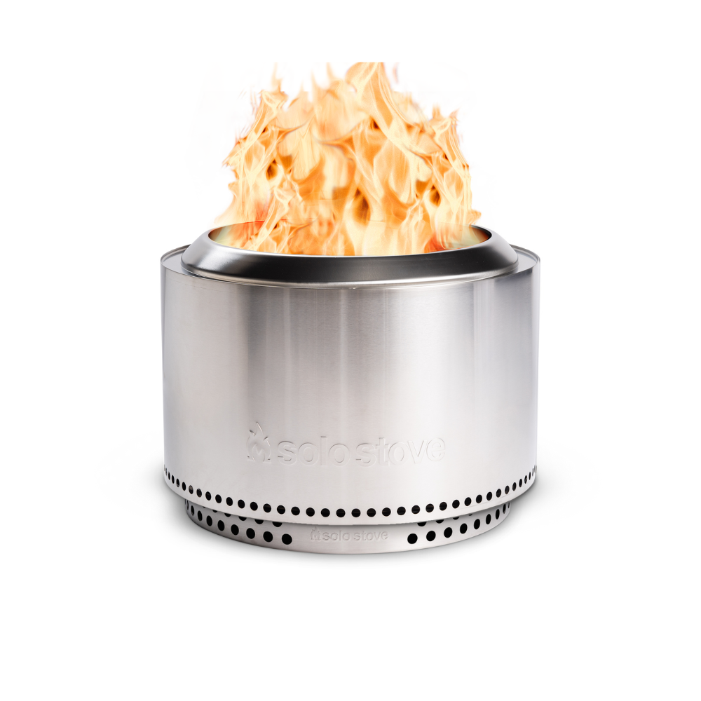 Solo Stove Yukon + Stand 2.0 - Smokeless Fire Pit for Outdoor Camping, Backyard, Patio & Bonfire - Stainless Steel Portable Fire Pit with Stand for Wood Burning - Perfect for Camping Trips, Backyard Gatherings & Outdoor Adventures