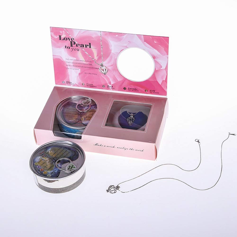 Elegant Freshwater Cultured Pearl Necklace Set - Pearl Cage Pendant with Stainless Steel Chain, Jewelry Gift Box for Women (Christmas, Birthday, Anniversary) | Perfect for Date Nights, Weddings & Special Occasions