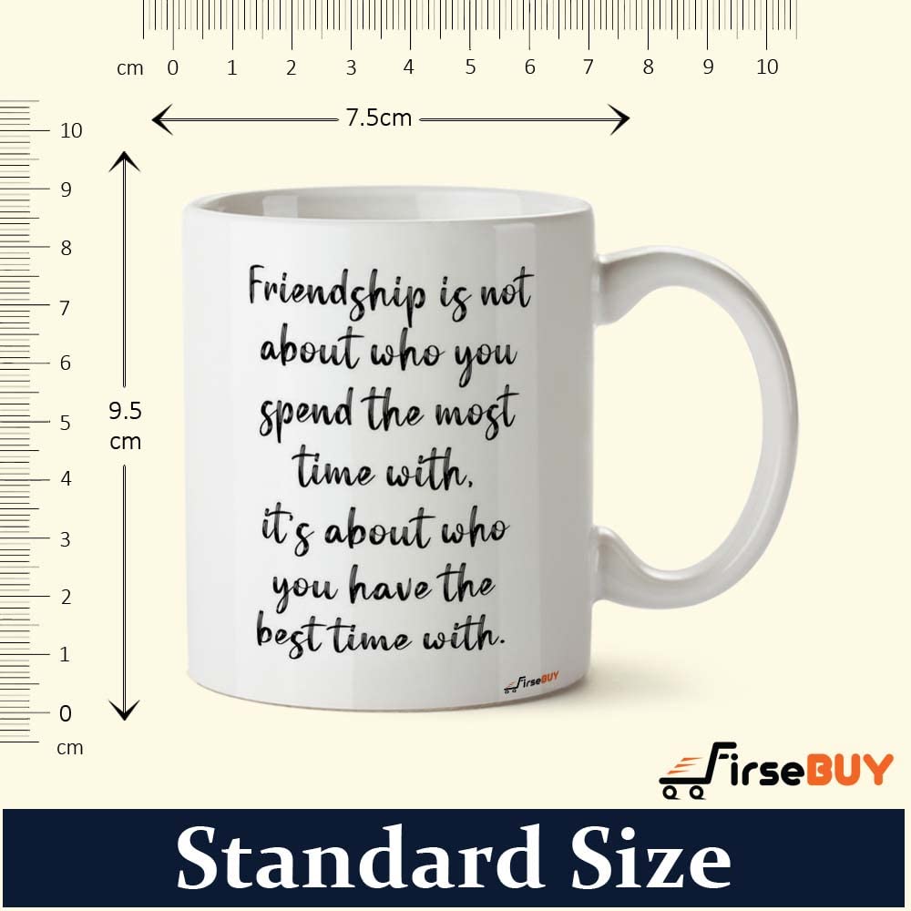 Best Friend Coffee Mug Gift for Women - 11oz Cute Ceramic Coffee Cup with Inspirational Friendship Quotes, Perfect for Bestie Gifts, Birthday, Christmas - White (1 Piece) - Great for Office, Home, or Gift Giving