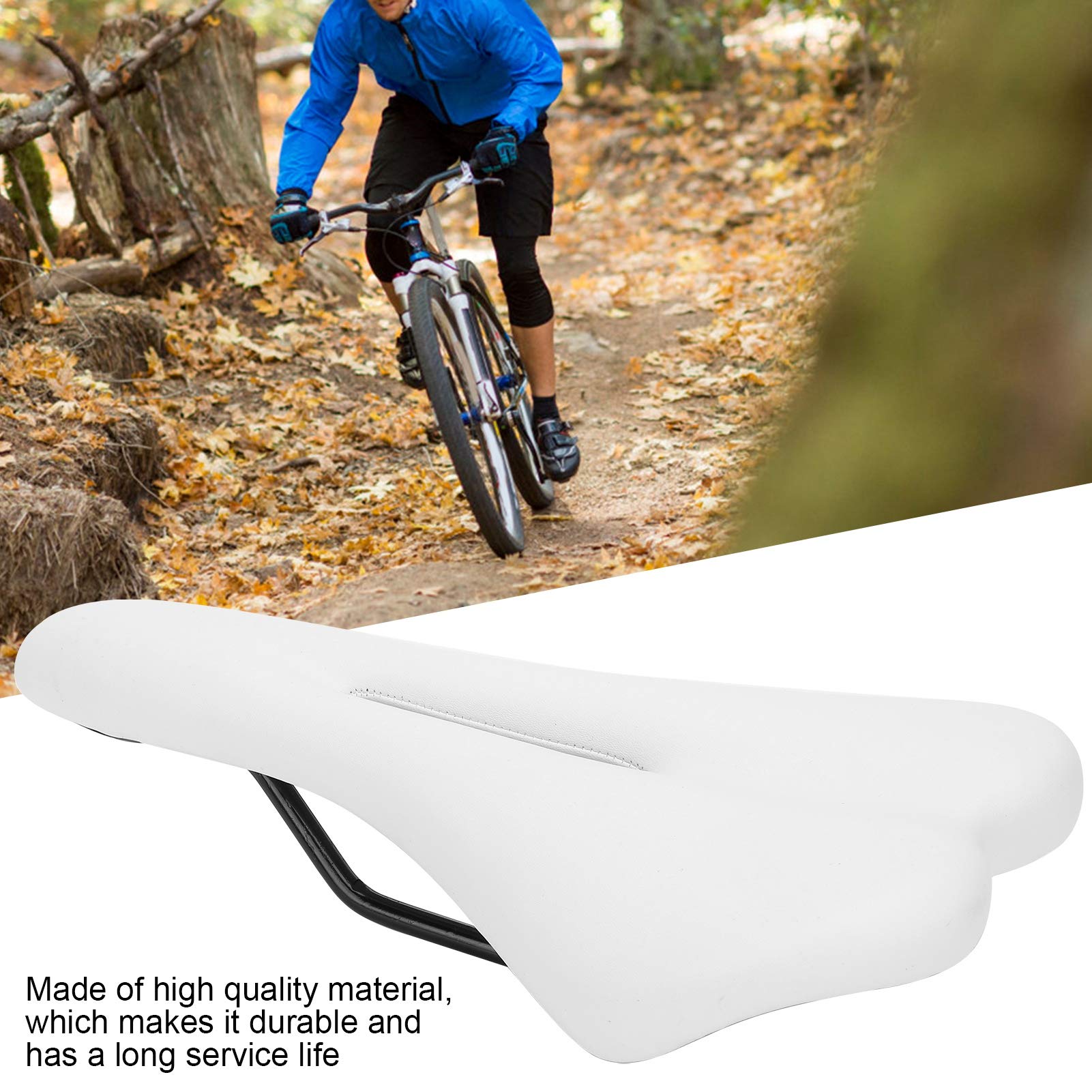 **Joyzan Comfortable Ventilated Bike Seat Cushion - Shock Absorbing Bicycle Saddle with Hollow Design for Road, Mountain & Stationary Bikes - Perfect for Long Rides & Indoor Cycling Workouts**