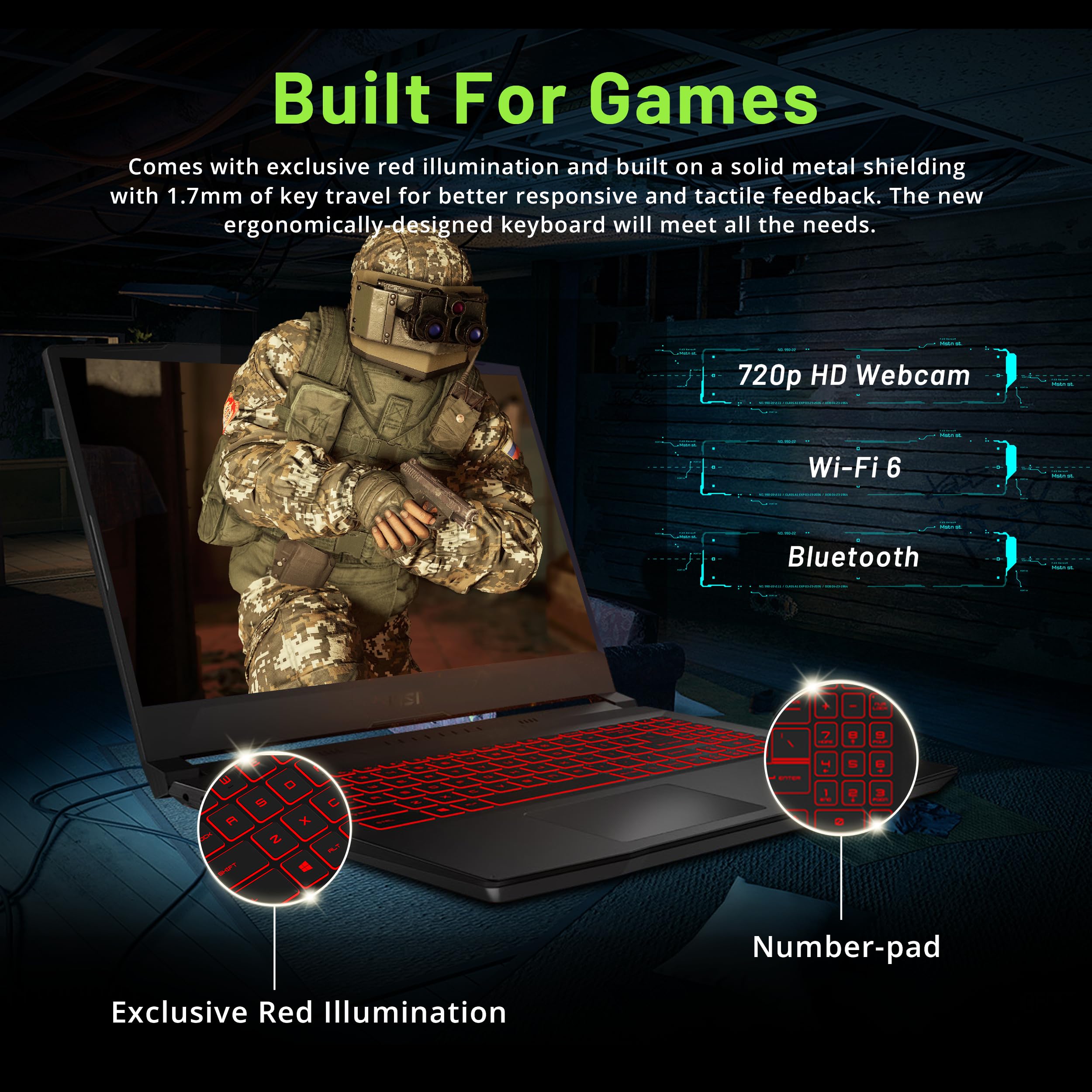 MSI Katana GF66 Gaming Laptop 15.6