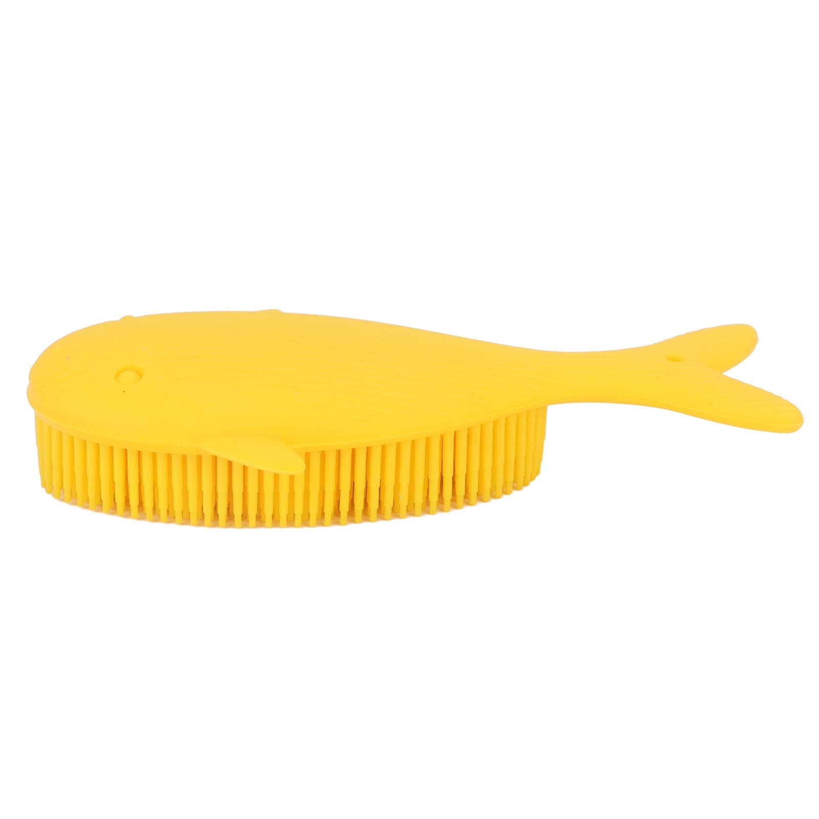 Soft Baby Shower Scrubber Brush - Gentle Bathing Tool for Kids & Toddlers - BPA-Free Bath Brush for Sensitive Skin (Yellow) - Perfect for Newborn Care & Gentle Exfoliation