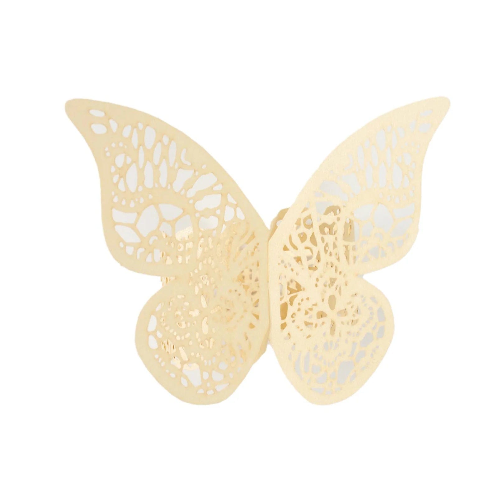 12 Pack Laser Cut 3D Butterfly Napkin Rings for Wedding, Party & Table Decor - Elegant DIY Paper Craft for Dinnerware & Home Decoration