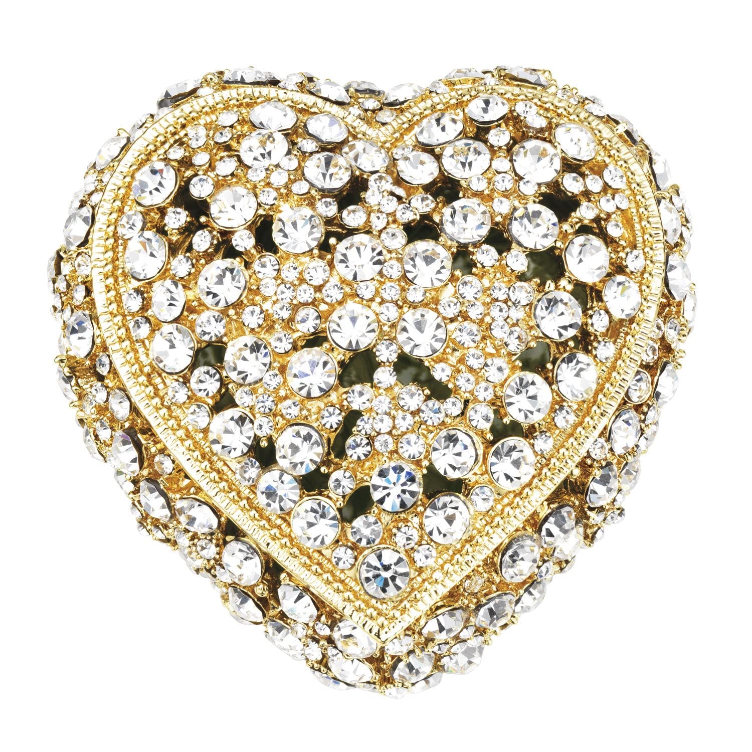 Olivia Riegel Gold Princess Heart Jewelry Box - Elegant Gift for Women, Girls - Perfect for Storing Rings, Necklaces & Keepsakes - Birthday, Anniversary, Valentine's Day Present