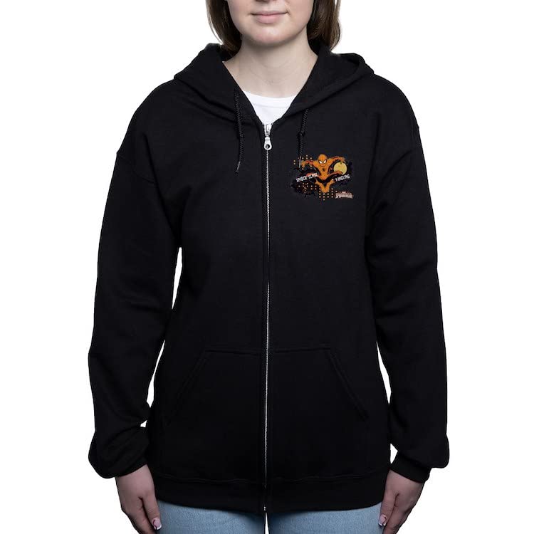 Spider-Man Spider Sense Tingling Zipper Hoodie - Marvel Superhero Graphic Pullover for Men & Women - Perfect for Cosplay, Halloween & Casual Wear