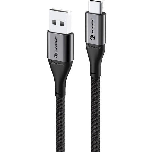 ALOGIC Premium USB 2.0 to USB-C Cable (5ft/1.5m) - Space Gray - Fast Charging & Data Sync for iPhone, Android, MacBook - Perfect for Home, Office & Travel