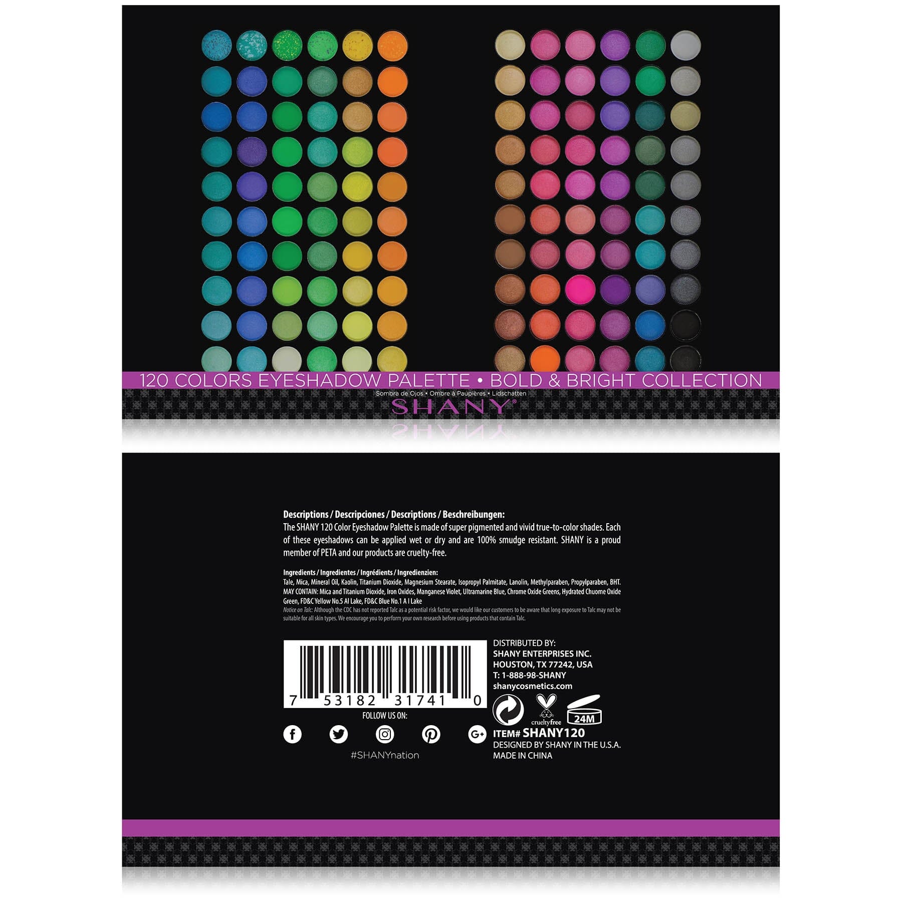 120 Colors Eyeshadow Palette - Bold & Bright Collection with Classic Neon Shades for Professional Makeup & Party Looks | Vegan & Cruelty-Free