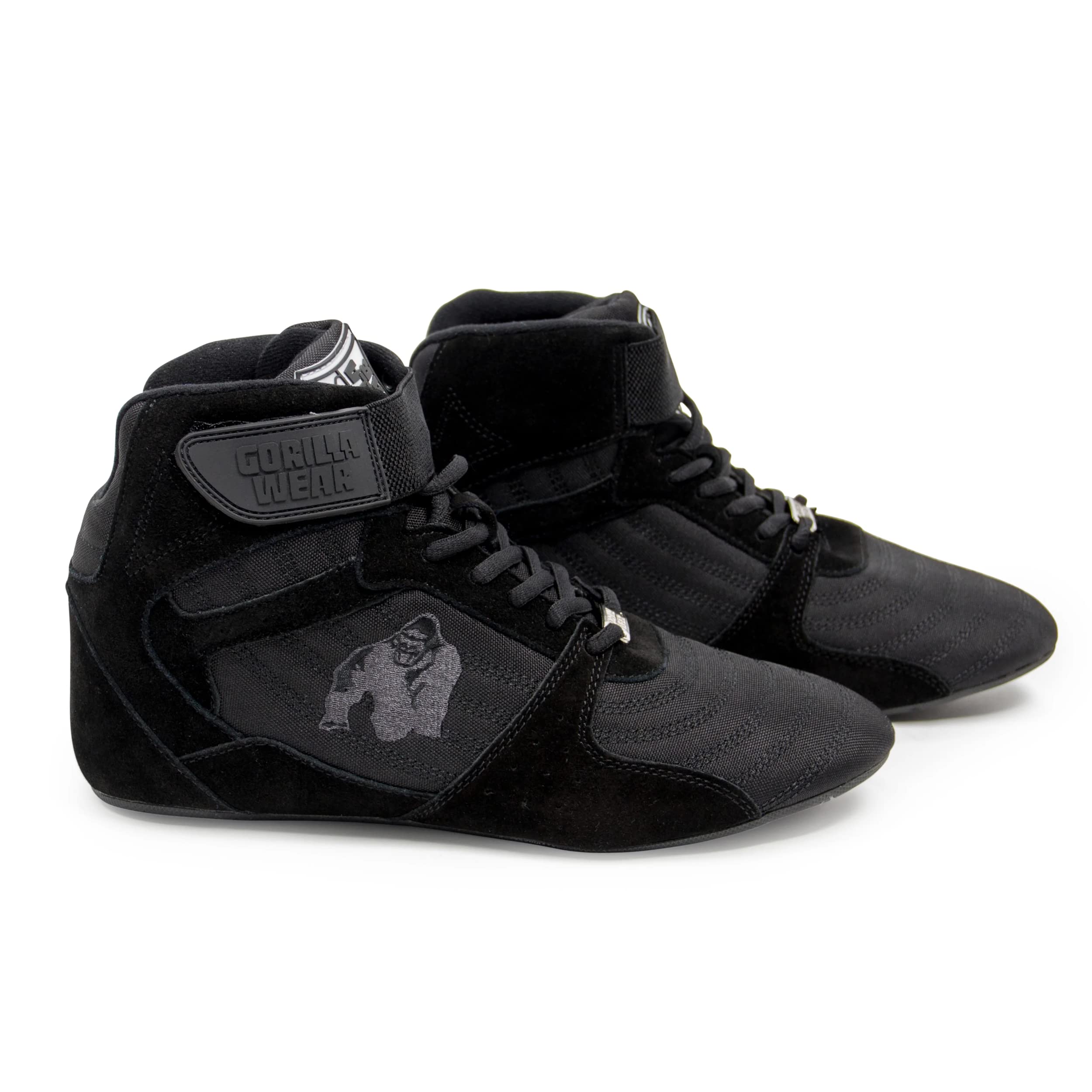 GORILLA WEAR Perry High Tops Pro Weightlifting Shoes for Squats, Deadlifts & Powerlifting - Men's & Women's Cross Training Gym Shoes in White - Perfect for Olympic Lifting, CrossFit & Strength Training Workouts