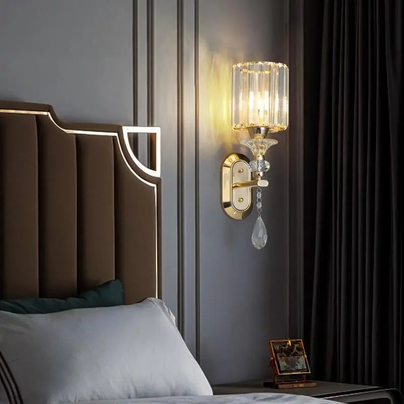 Elegant Mavis Crystal Wall Sconce Lights - Modern Home Decor for Living Room, Bedroom, Hallway & Entryway Lighting