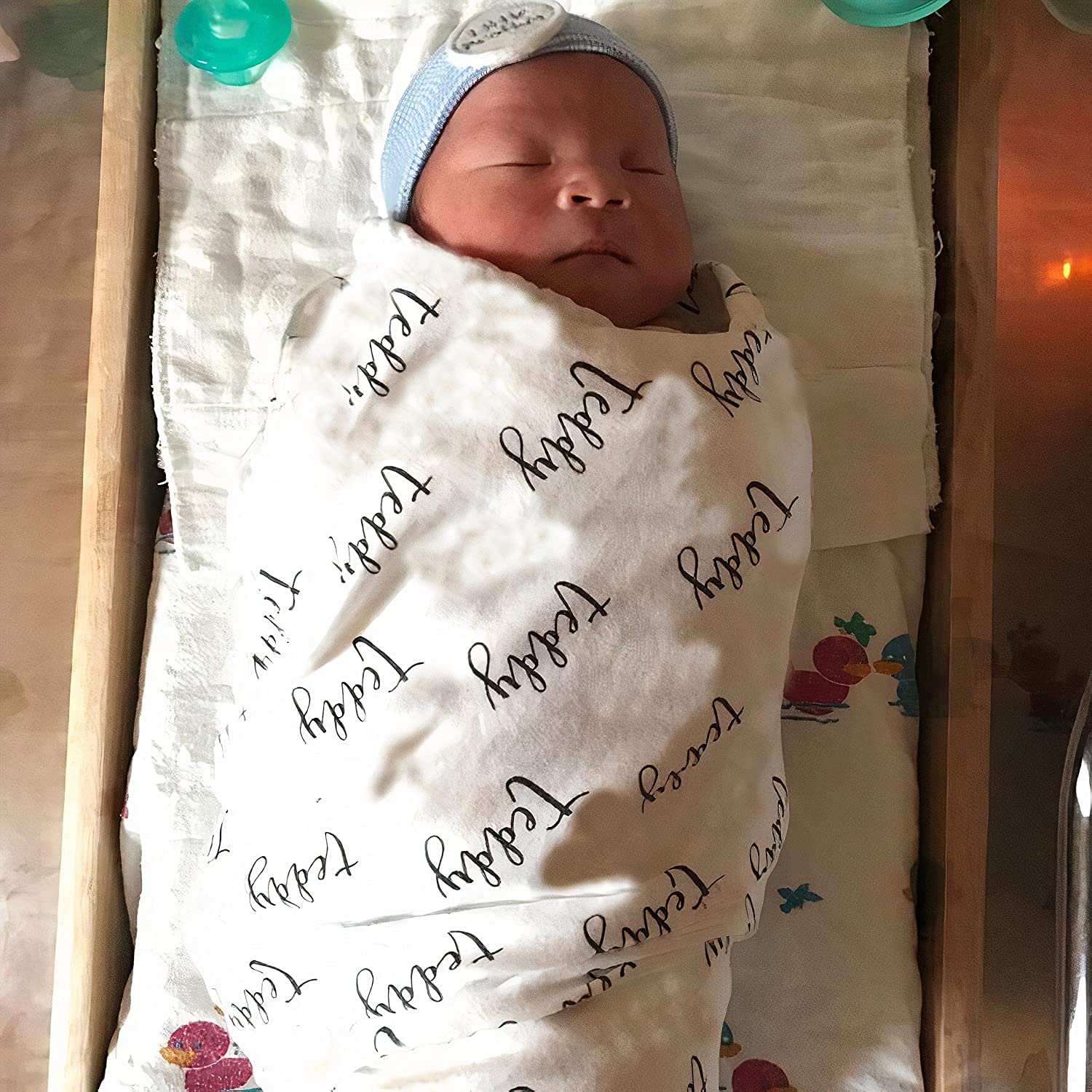 Personalized Baby Name Blanket for Boys & Girls - Custom Monogrammed Swaddle Blanket for Newborns, Infants & Toddlers - Perfect for Nursery, Gifts & Photo Shoots
