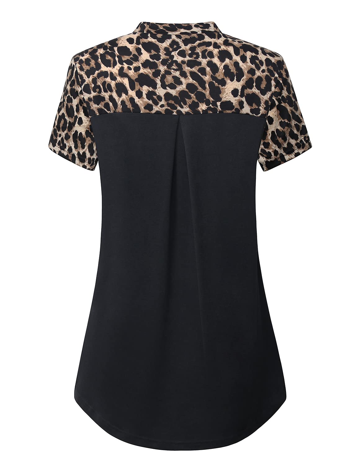 Women's Short Sleeve Blouse with Tie Bow Neck - Trendy Casual & Elegant Tops for Work, Date Night and Summer Outfits