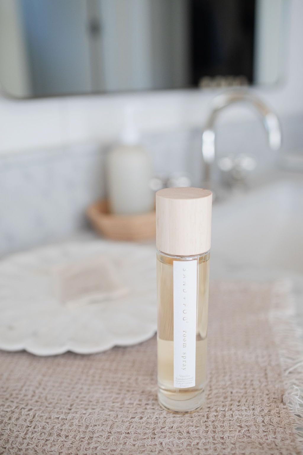 Sand & Fog Vanilla Sandalwood Room Spray - 100mL Essential Oil Aromatherapy Mist for Home, Bedroom & Office Relaxation