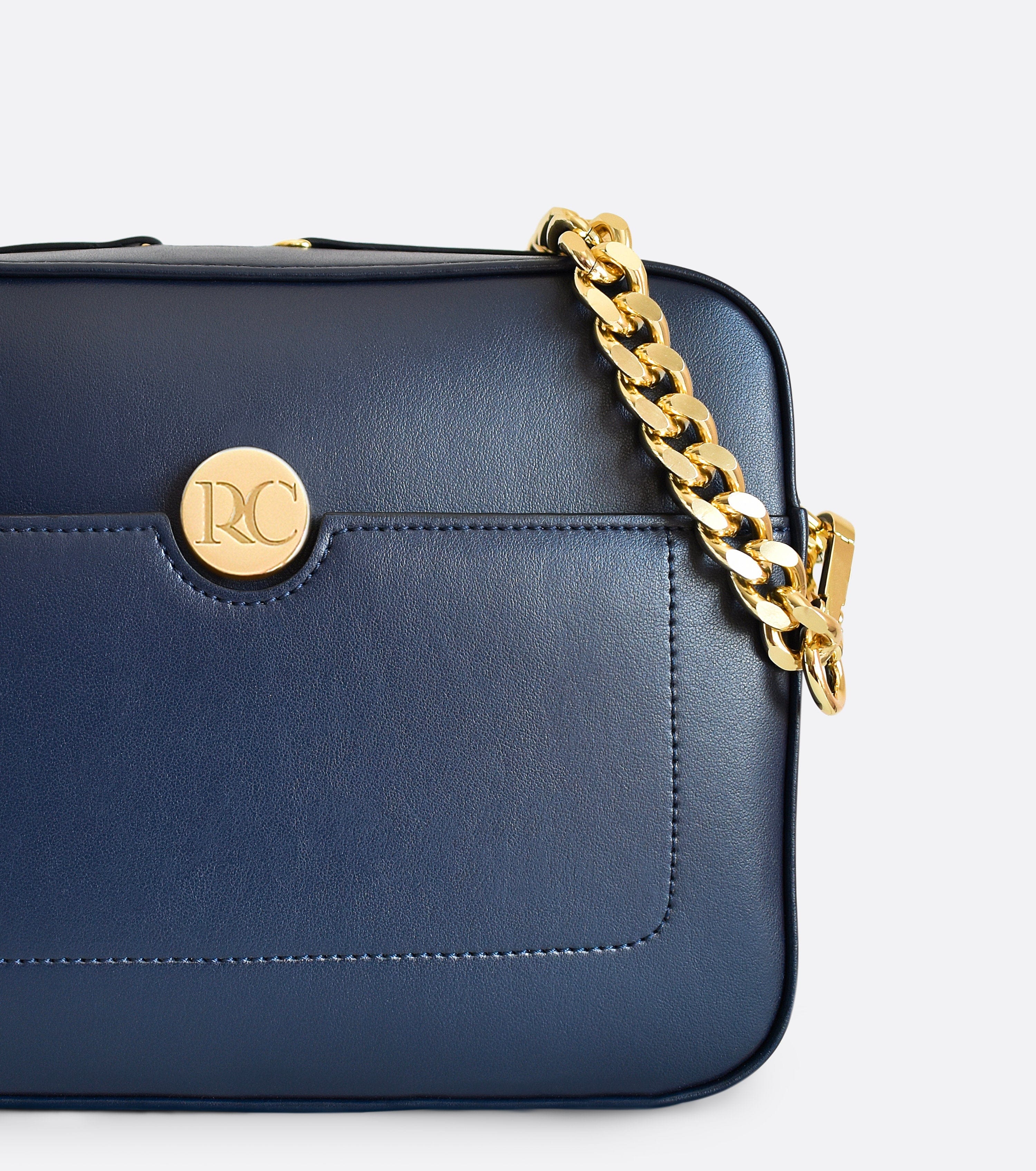 Nomad Vegan Leather Crossbody Bag for Apple Devices | Navy Blue | Perfect for Travel, Work & Everyday Use