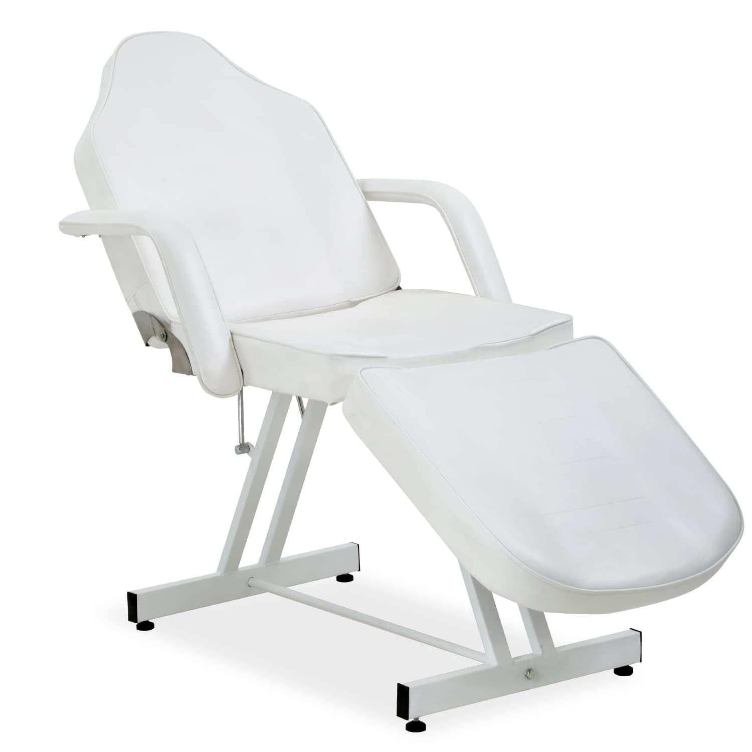 Professional Adjustable Portable Massage Bed & Facial Table - White | Beauty Salon Equipment for Estheticians, Tattoo Artists & Barbers | Perfect for Medical Aesthetics, Lash Extensions & Spa Treatments