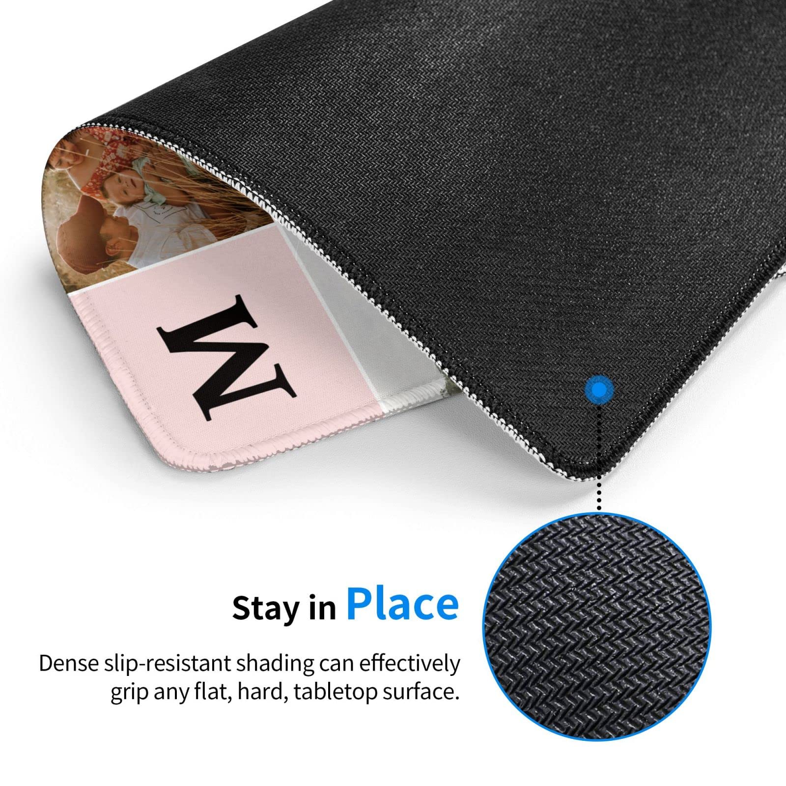 Custom Photo Mouse Pad 11.8x9.8 Inches - Personalized Collage Mouse Mat with Text for Gaming & Office - Unique Gift for Mom, Mother's Day, Birthday - Perfect for Home & Office Workspace