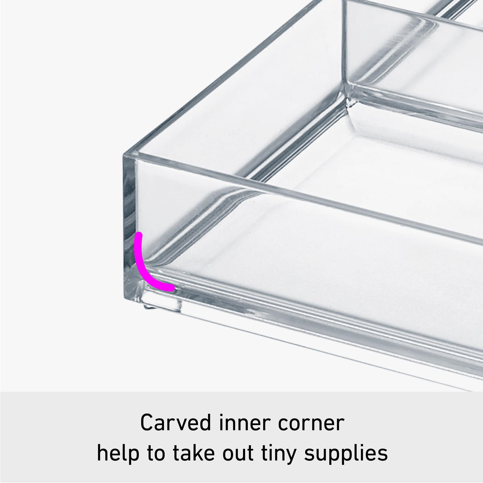 Like-it MX-T12 Stackable Drawer Organizer with 2 Dividers - 4.53