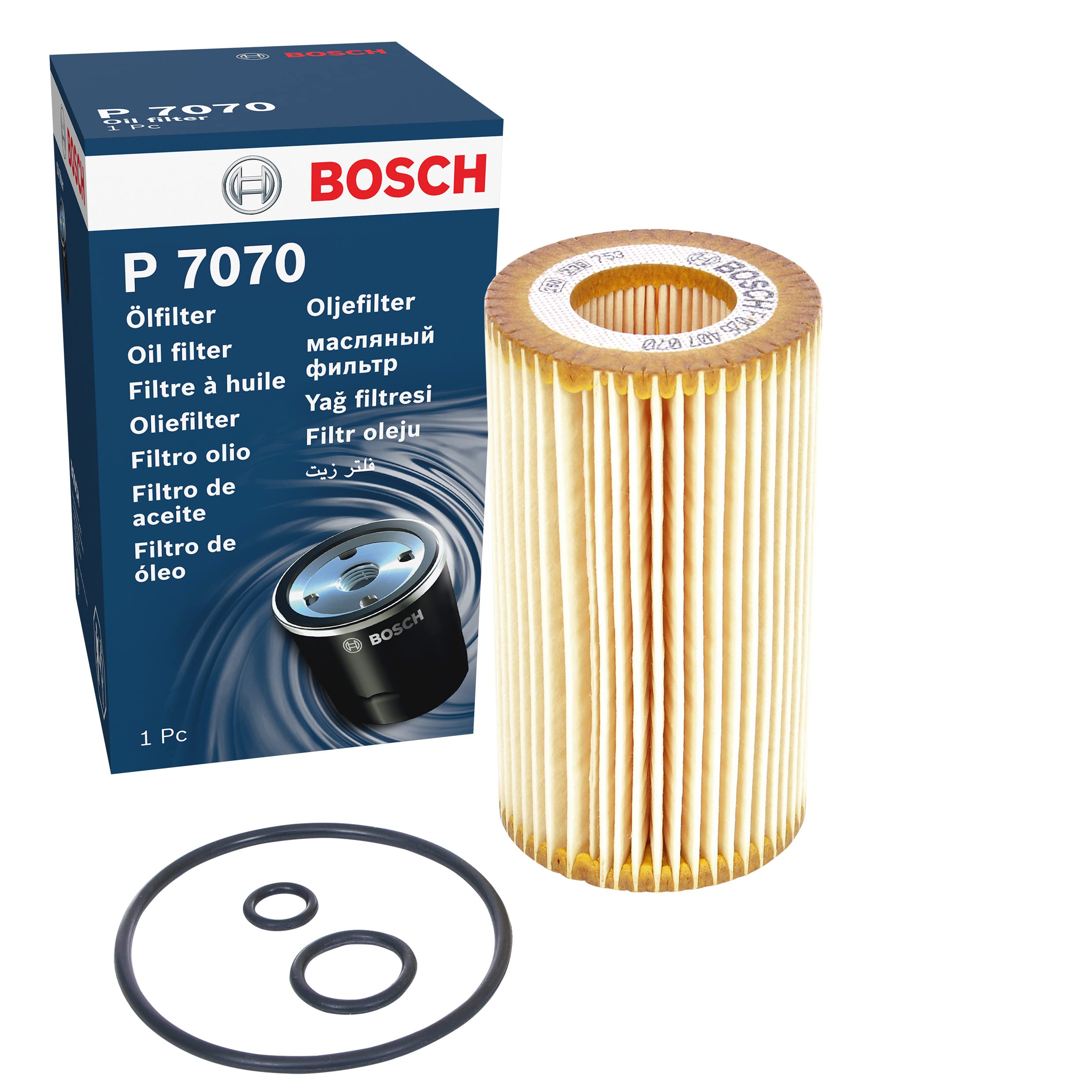 Bosch P7070 High Performance Oil Filter for Cars - Premium Engine Protection for Sedans, SUVs & Trucks | Durable Filtration for Smooth Driving & Long Engine Life
