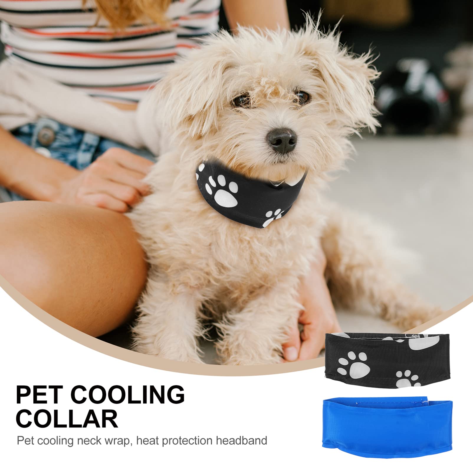 2pcs Mipcase Pet Cooling Scarf & Vest for Dogs - Breathable Summer Dog Clothes, Puppy Collar & Scarf with Ice Bag - Non-Woven Fabric for Hot Weather (Perfect for Outdoor Walks, Beach Trips & Summer Adventures)